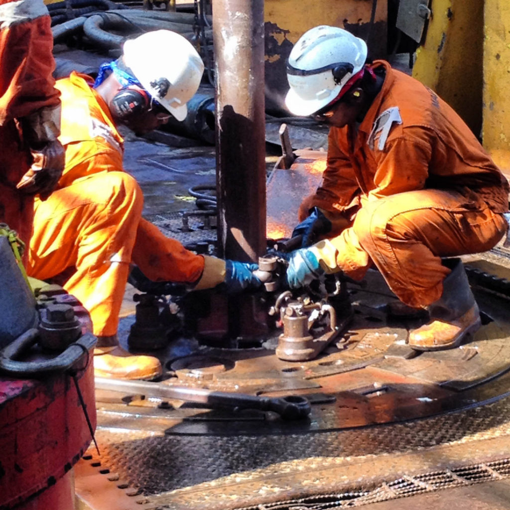 Drilling on the Maersk Deliverer